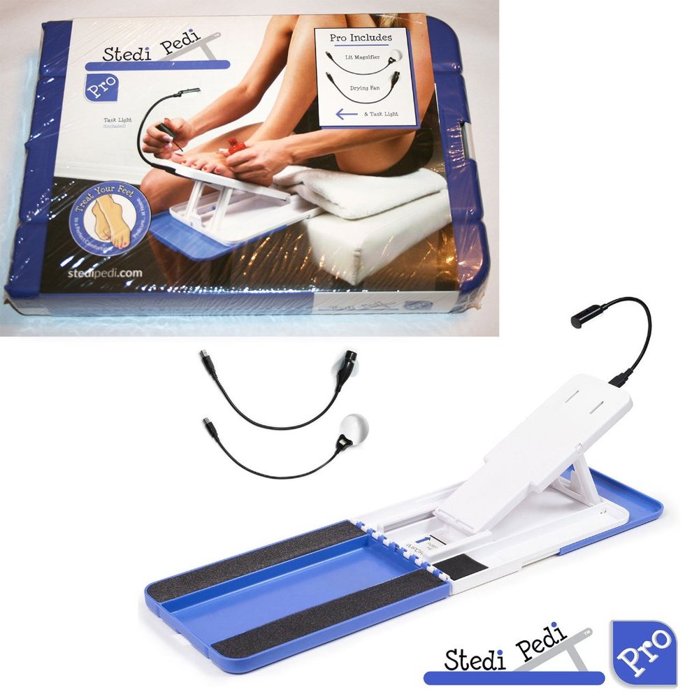 NEW Stedi Pedi Pro - Pedi Kit w/Light, Magnifier & Fan